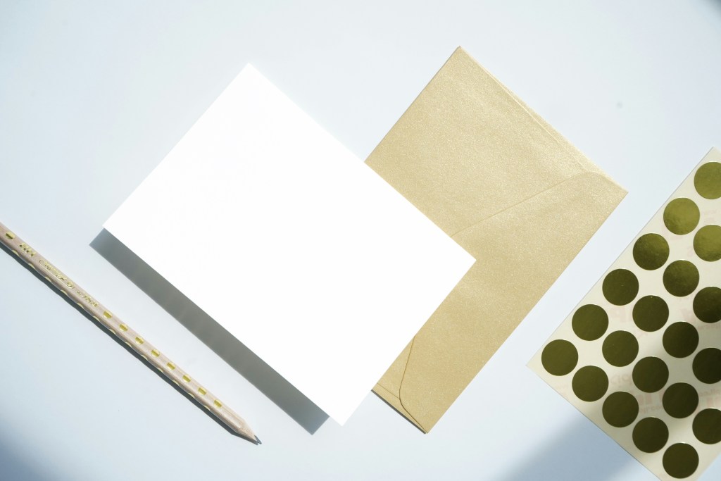 Letter and envelope being sent out in a mail campaign by real estate investor. 